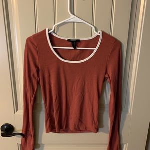 mauve long sleeve forever 21 top